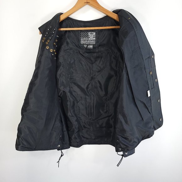 Bikers Dream Apparel Leather Vest Buffalo Nickel Snaps Pins Patches Men's 4XL - Picture 14 of 16